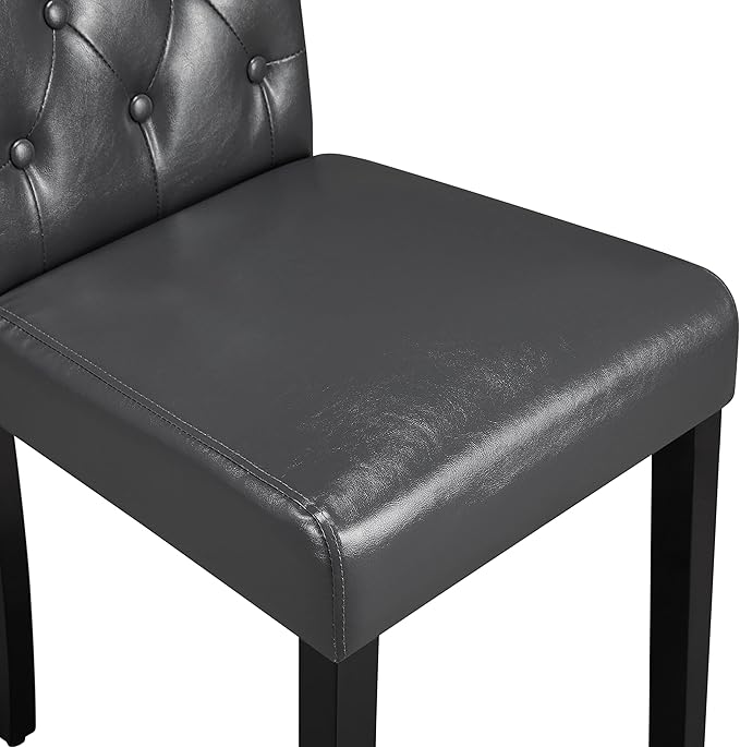 Yaheetech Dining Chairs Set of 4 Modern Style Faux Leather Dining Room Chairs - Image 7