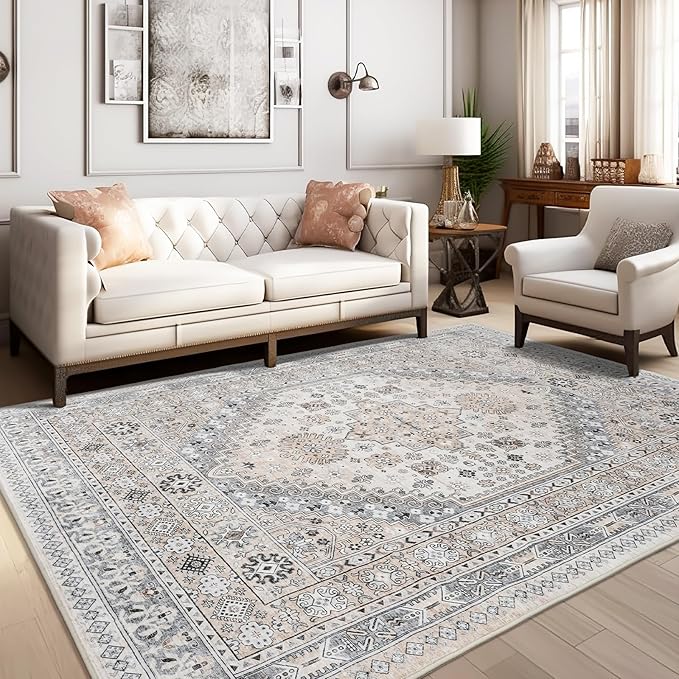 zesthome 10x12 Area Rugs, Stain Resistant Washable Rug, Ultra-Thin Rugs - Image 3