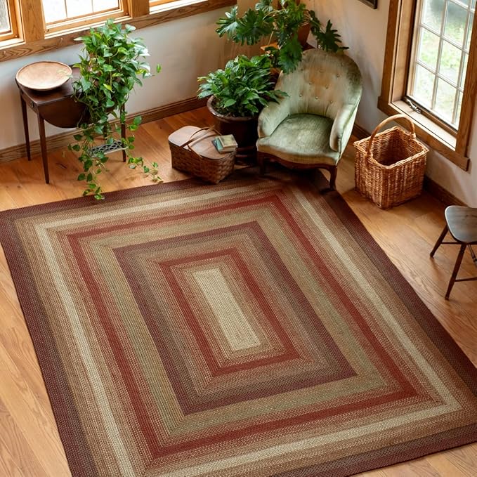 Homespice Gingerbread Brown Jute Braided Rug 5x8' - Image 10
