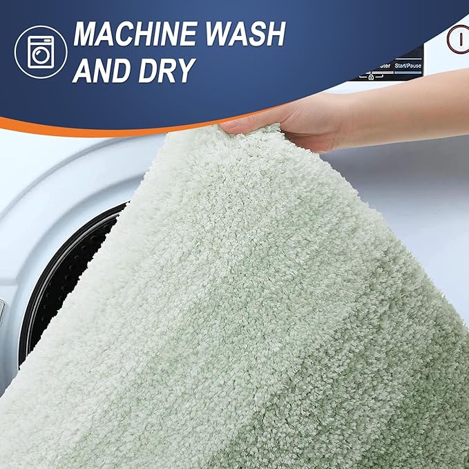 OLANLY Bathroom Runner Rugs 47x24, Extra Soft Absorbent Microfiber Bath Rugs - Image 5