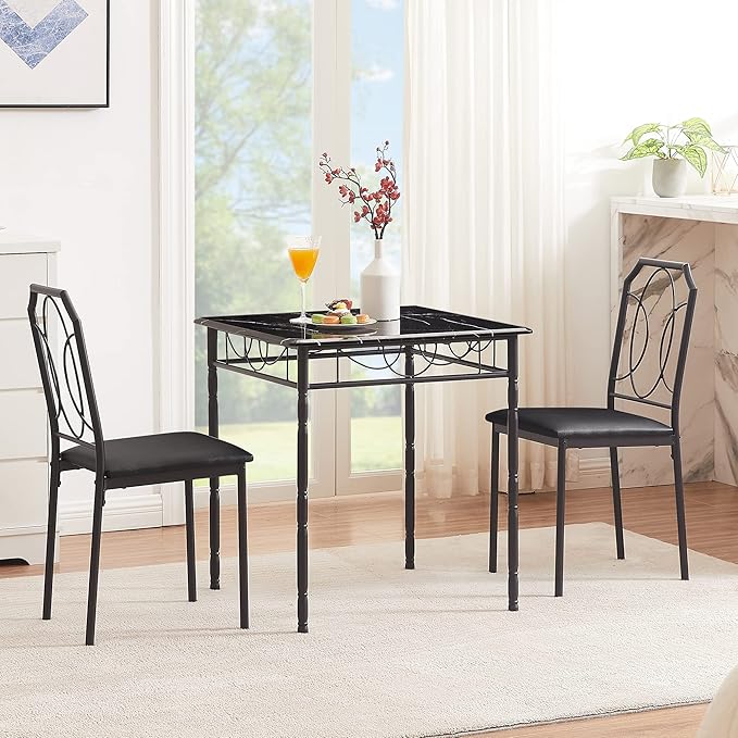 VECELO 3 Piece Dining Table Set - Image 4