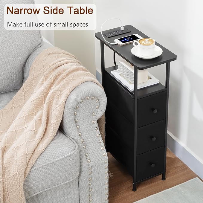 Narrow End Tables Living Room Set of 2 - Image 4