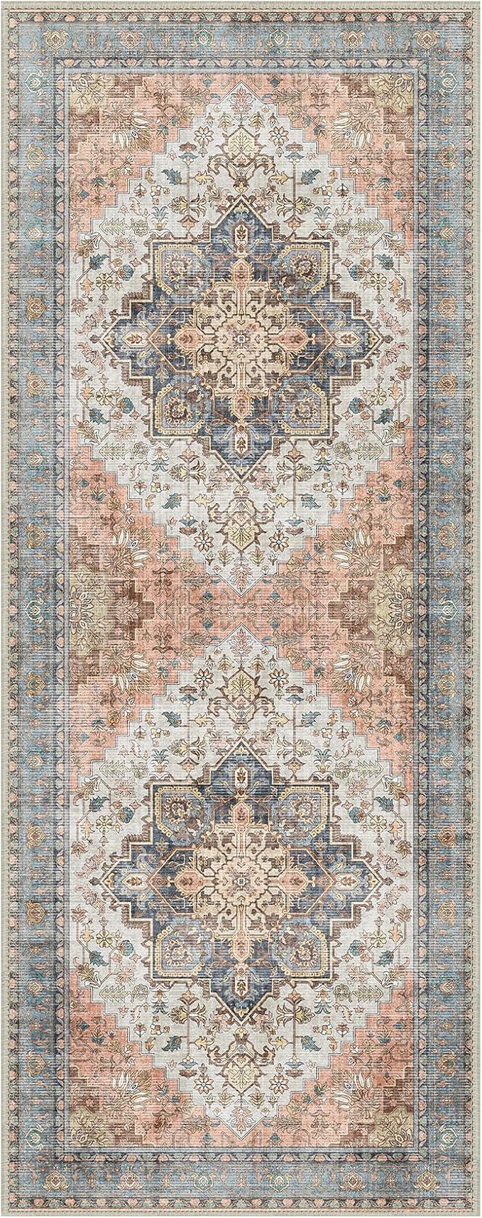 GENIMO 3x10 Runner Rugs for Hallway, Machine Washable Non Slip Vintage Rugs - Image 7
