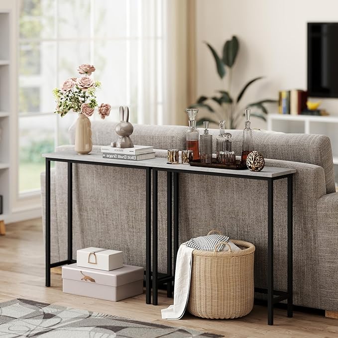 HollyHOME Narrow Hallway Table, 29.5" Small Console Table, Slim Entryway Table - Image 5