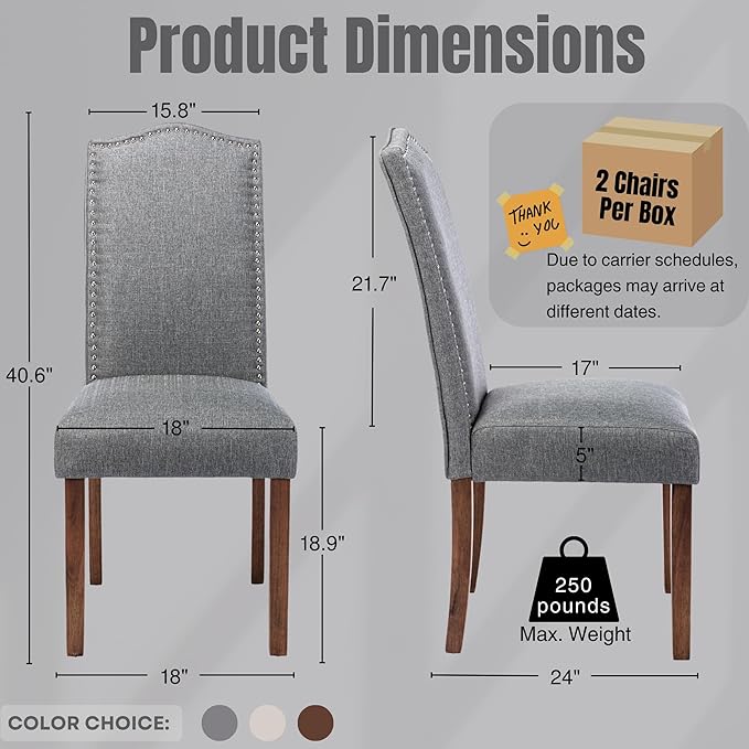 Stylish Upholstered Parsons Dining Chair - Image 3