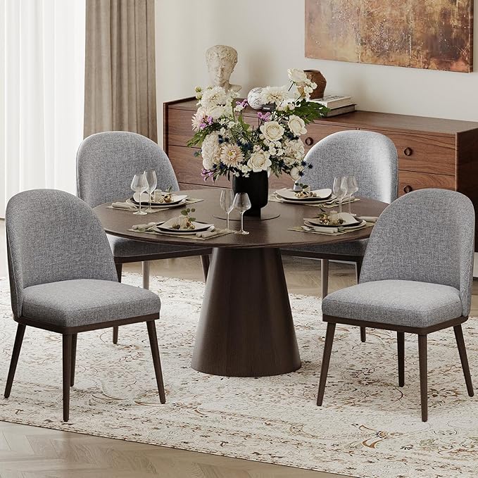 COLAMY Upholstered Dining Chairs Set of 2, Large Dining Room Kitchen Chairs - Image 3