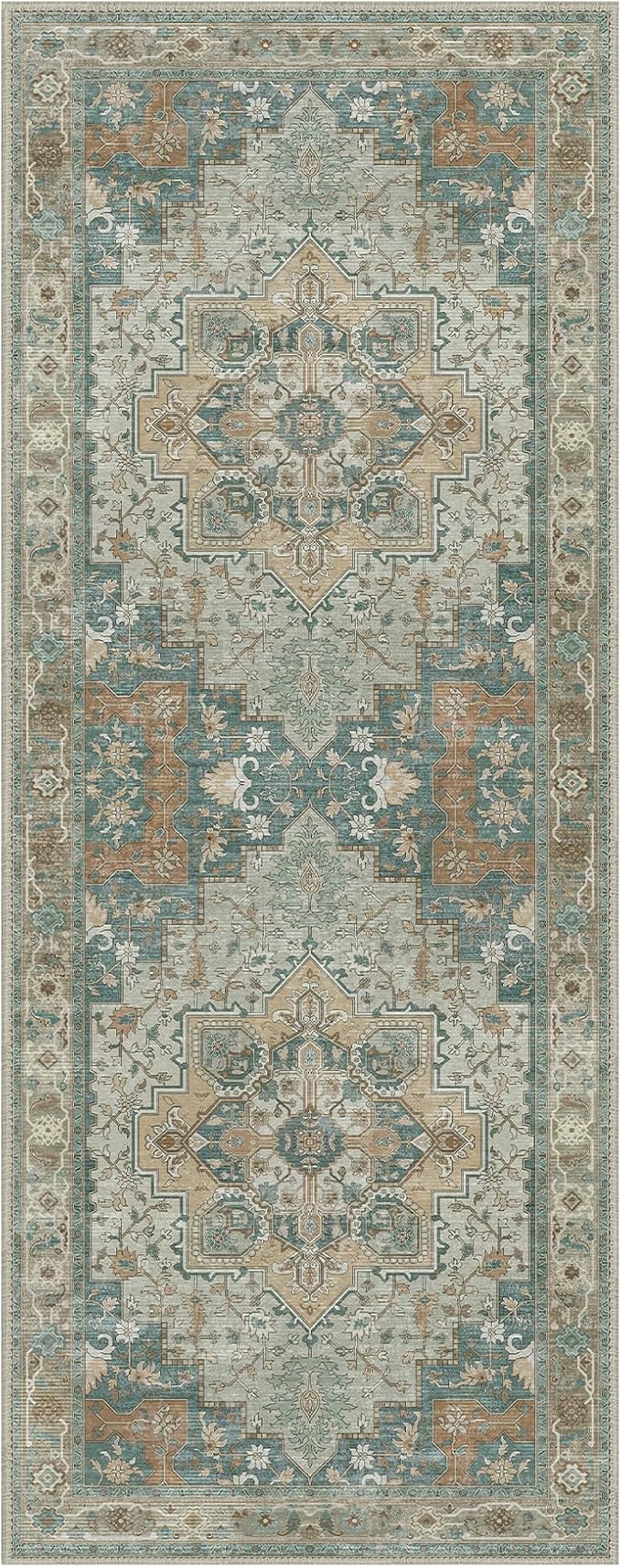GENIMO 2x10 Runner Rugs for Hallway, Machine Washable Non Slip Vintage Rugs - Image 7