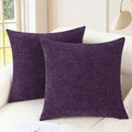 CaliTime Throw Pillow Covers Decorative 18 X 18 Inches Pack of 2 Cozy Chenille by CaliTime
