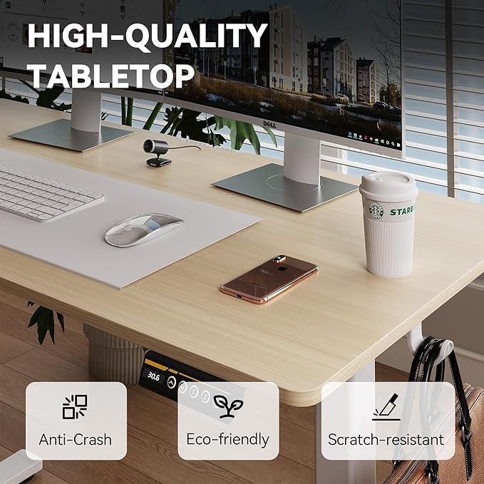 Electric Standing Desk Adjustable Height 40"x24" Stand Up Desk - Image 7