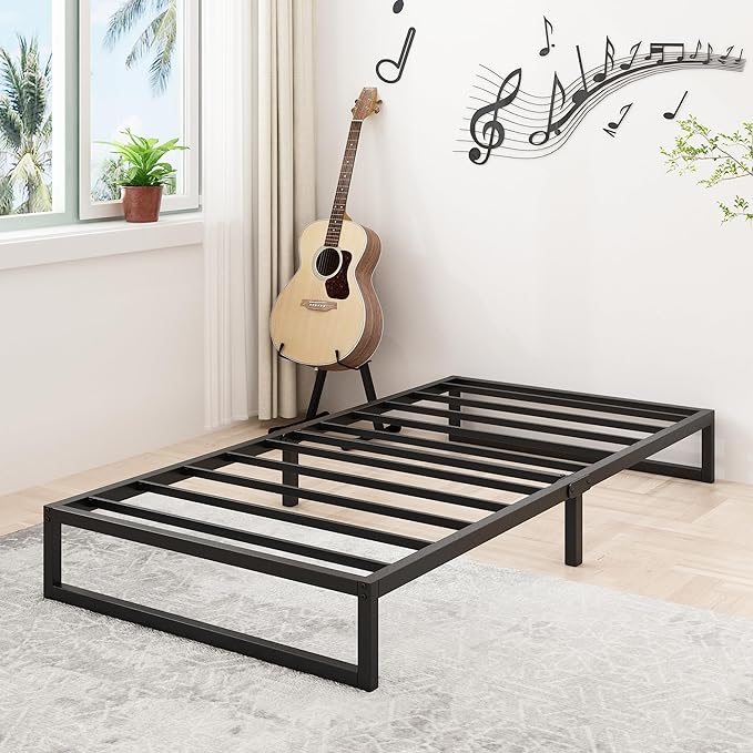9 Inch Twin Bed Frames Heavy Duty Metal Twin Platform Bed Frame No Box Spring - Image 6