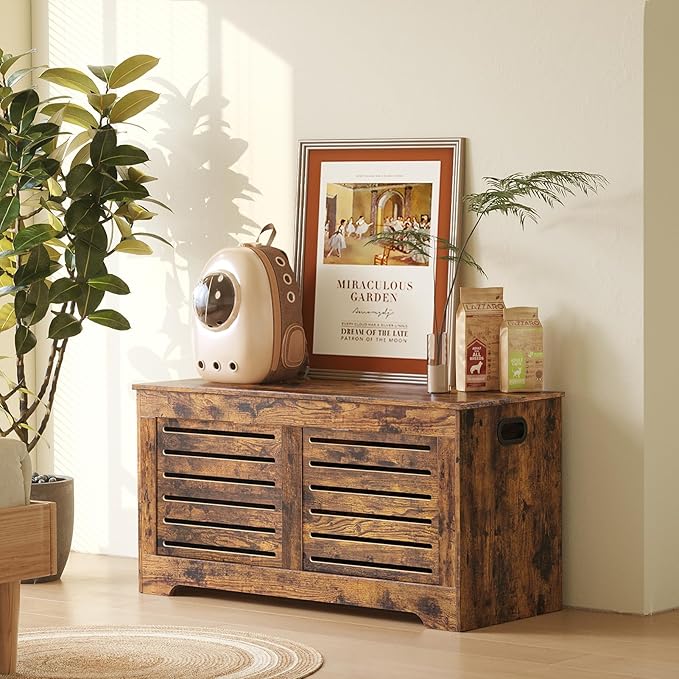 DINZI LVJ Storage Chest, Flip-Top Wooden Toy Box - Image 7
