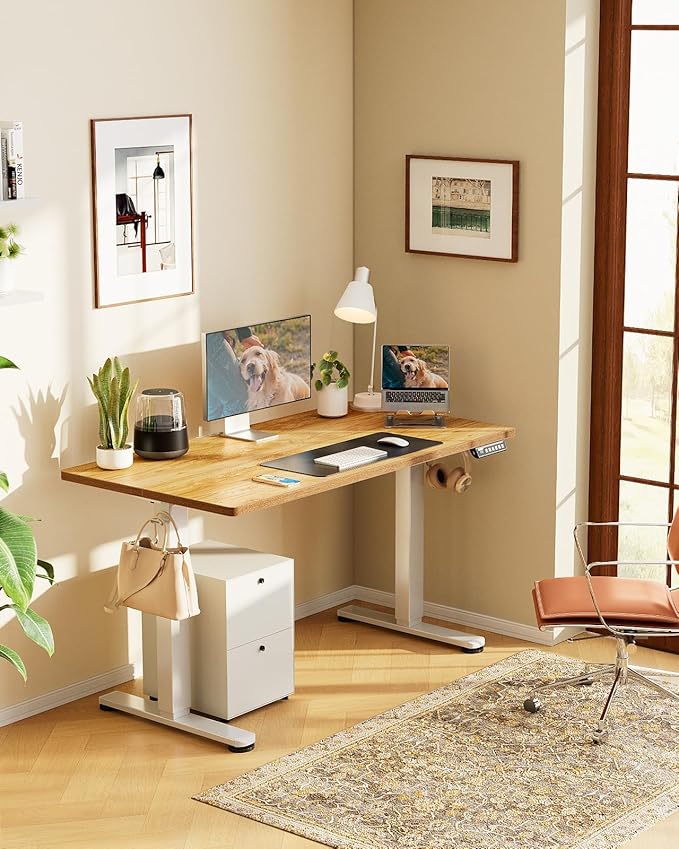 ErGear Height Adjustable Electric Standing Desk, 63 x 28 Inches Sit Stand up - Image 2