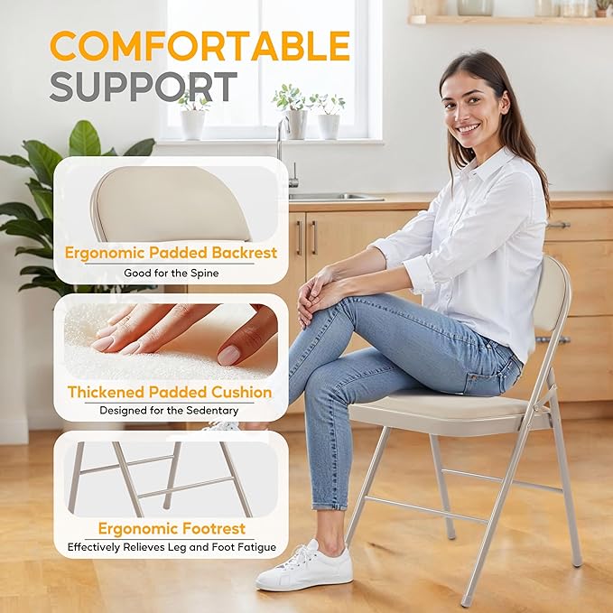 HealSmart 2 Pack Folding Chairs - Image 4