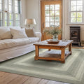 Grey Cloud Jute Braided Area Rug, 4x6' Rectangle, Warm Farmhouse Decor by Homespice
