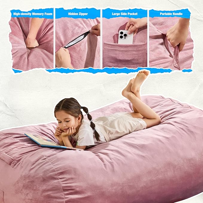Hobestluk 3FT Bean Bag Chair Large Beanbag - Image 5