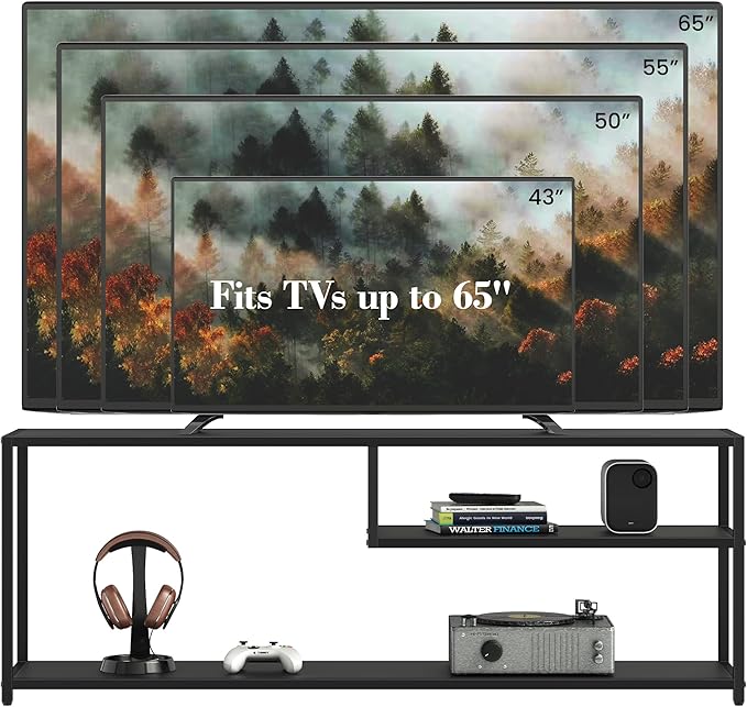 TECHMILLY Modern TV Stand for 65" TV, TV Table - Image 3
