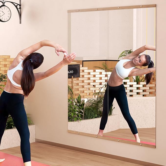 Hasipu 2Pcs 71''x31'' Home Gym Mirror Large Full Length Wall Mounted Full Body - Image 2