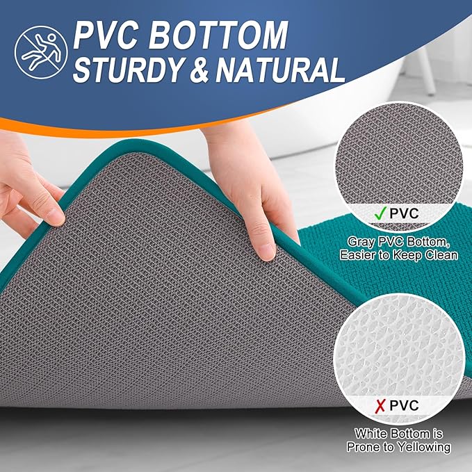 OLANLY Thick Memory Foam Bath Mat Rug 24x16, Extra Soft Absorbent Bathroom Rug - Image 4