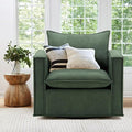 COLAMY Swivel Accent Chair, 34 Inches Wide Upholstered Arm Chair by COLAMYINC