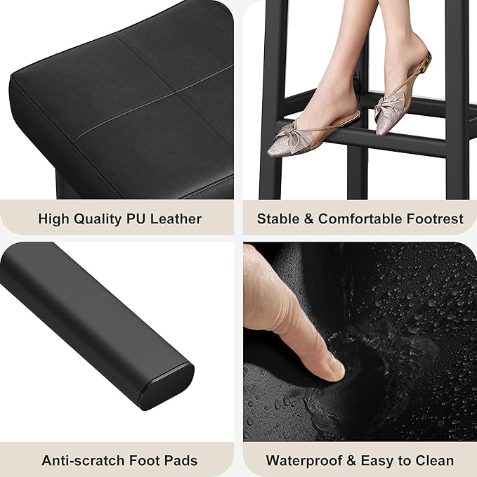 GarveeHome Counter Height Bar Stools Set of 2, 24 Inch Barstools - Image 6