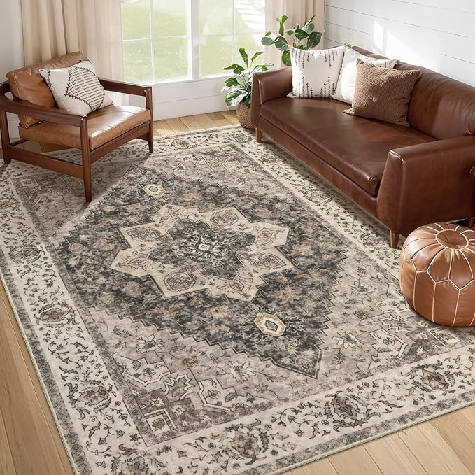 Tangsoo Washable Rug 4x6 Area Rug, Vintage Rug Indoor - Image 7