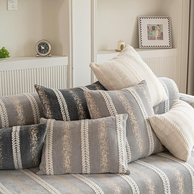 Pack of 1 Decorative Throw Pillow Covers 12x20 Inch, Pillow Cases - Image 8