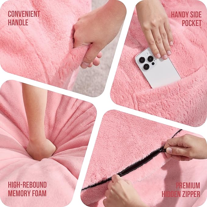 Hobestluk 4ft Bean Bag Chairs for Adults Large Beanbag Chair - Image 4