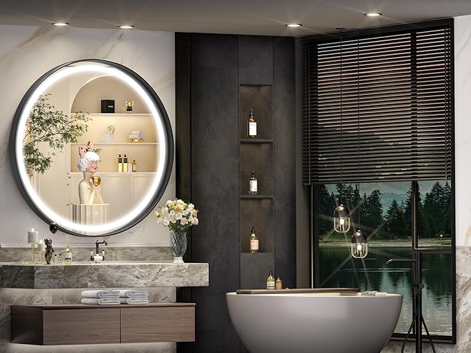 Hasipu 24 Round LED Mirror for Bathroom - Image 2