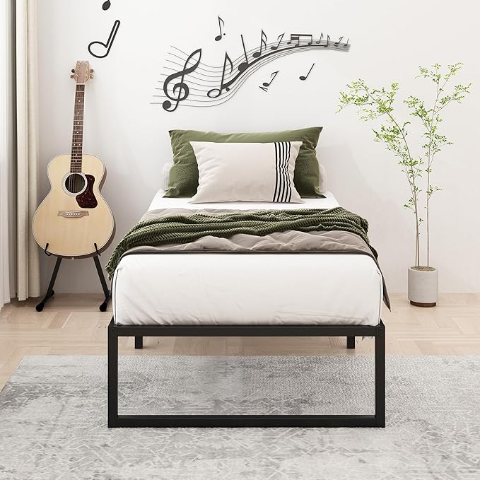 12 Inch Twin Size Bed Frames Heavy Duty Metal Twin Platform Bed Frame No Box - Image 4