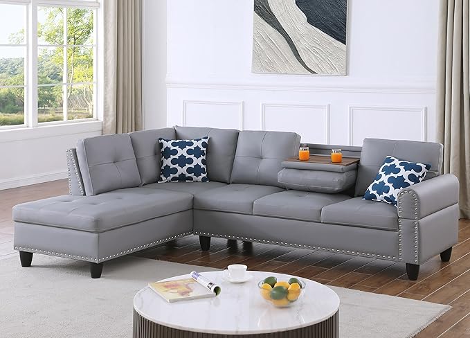 Ball & Cast 98" L Shaped Sectional Couch by BallCast