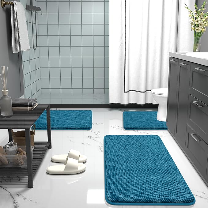 OLANLY Thick Memory Foam Bath Mat Rug 24x16, Extra Soft Absorbent Bathroom Rug - Image 7
