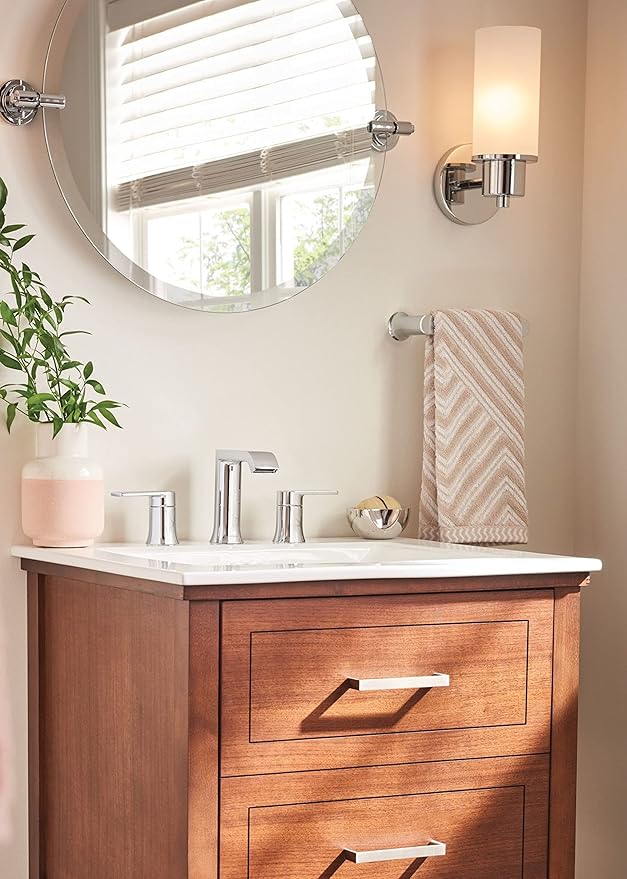 Moen DN0792CH Iso 22-Inch x 22-Inch Frameless Pivoting Bathroom Tilting Mirror - Image 6