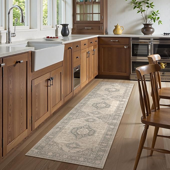 Lahome Oriental Hallway Runner Rug Non Slip, 2.5x8 Kitchen Washable Runner Soft - Image 2