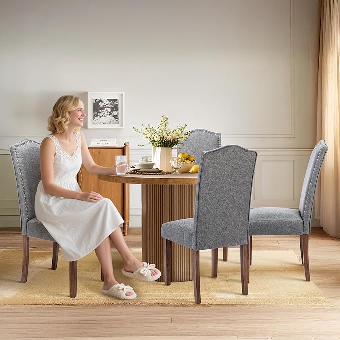 Stylish Upholstered Parsons Dining Chair - Image 4