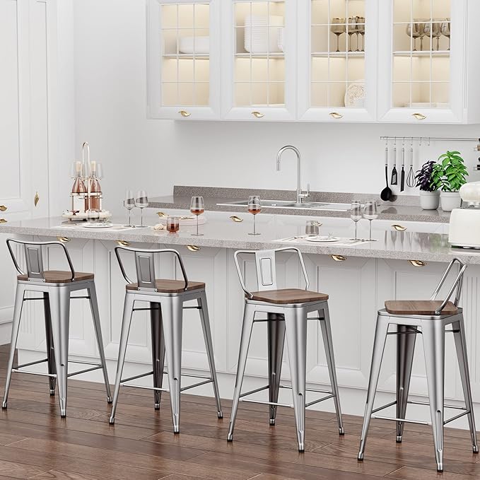 30 Inch Swivel Bar Stools Set of 4 - Image 7