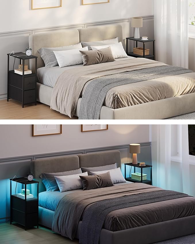 TUTOTAK Small Narrow LED End Table - Image 8