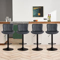 YOUNIKE Black Bar Stools Sset of 4 Modern Swivel Counter Height Bar Chair by YOUNIKE