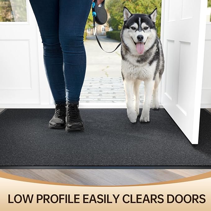 Durable Front Door Mat, Heavy Duty Indoor Outdoor Doormat, 48” x 36” Low - Image 5