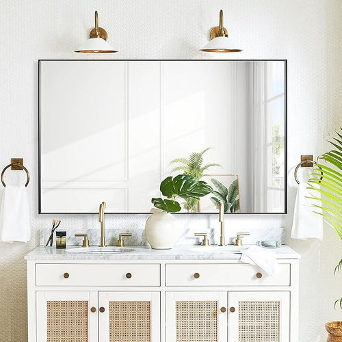 27x40 Inch Black Bathroom Mirror by Bonverre