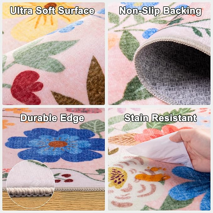 Runner Rug for Entryway: 2x10 Kitchen Rugs Non Slip Washable Ultra-Thin Soft - Image 8