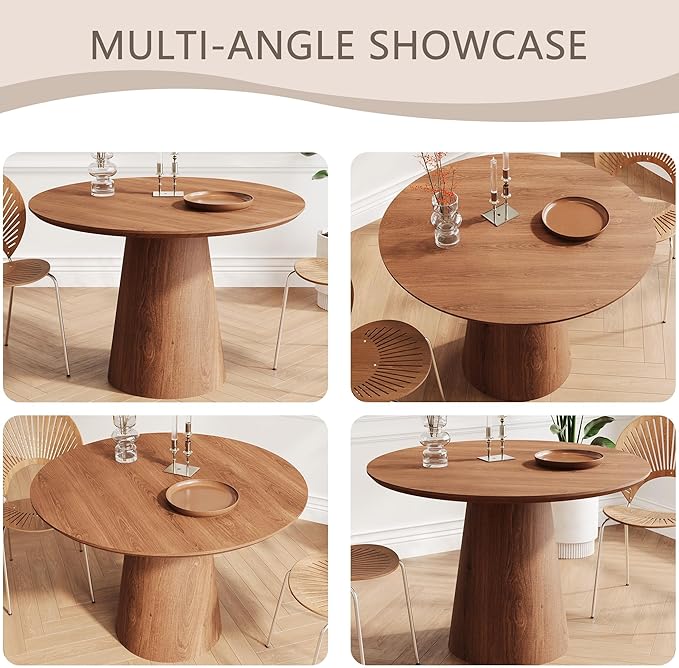 Round Dining Table for 4, Circle Dining Tables for Kitchen Living Room - Image 6
