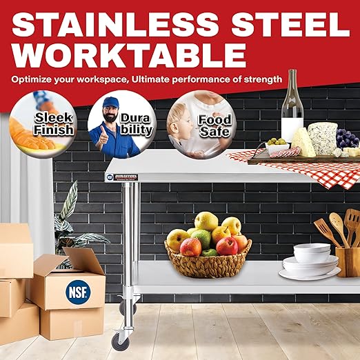 DuraSteel 24x48 NSF Stainless Steel Cart - Image 4