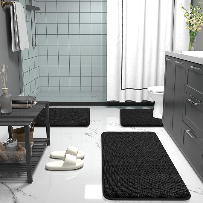 OLANLY Thick Memory Foam Bath Mat Rug 24x16, Extra Soft Absorbent Bathroom Rug - Image 7