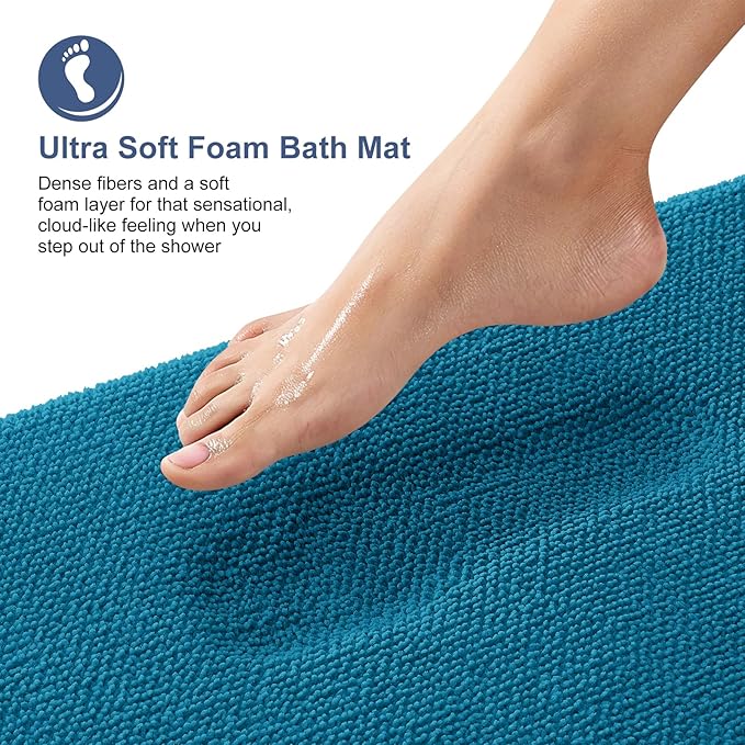 OLANLY Thick Memory Foam Bath Mat Rug 30x20, Extra Soft Absorbent Bathroom Rug - Image 2