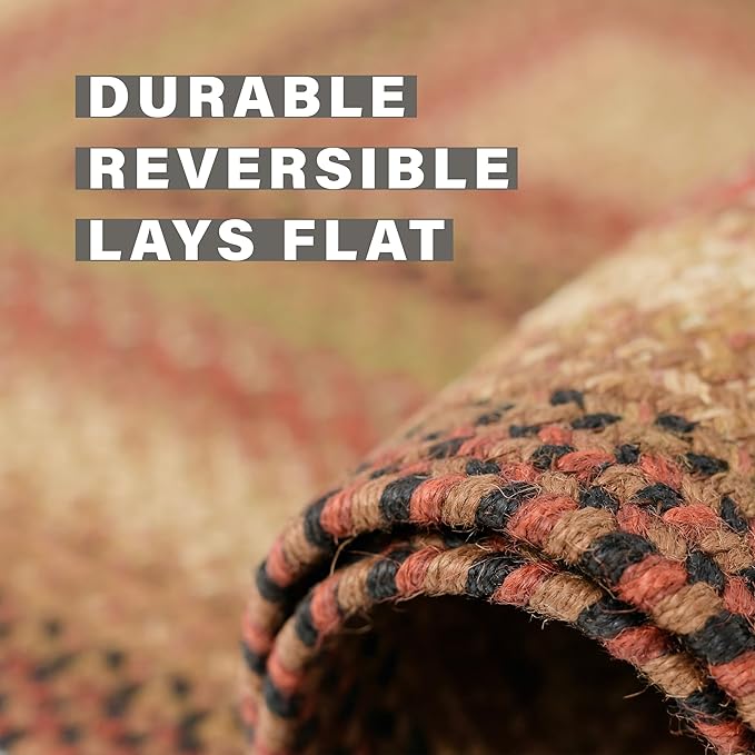 Homespice Gingerbread Jute Brown 6x9' Oval Braided Rugs - Image 4