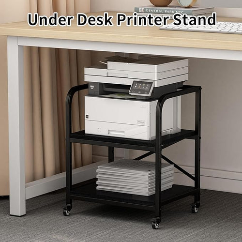 2 Tier Large Printer Stand, 20 x 20 Inches Printer Table - Image 2
