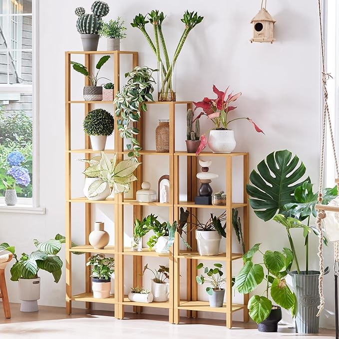 4 Tier Tall Bookshelf with Storage - Image 8