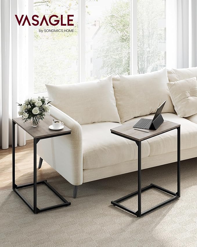 VASAGLE C Shape End Table, Small Coffee Table - Image 2