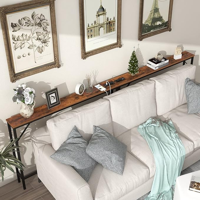 Tohomeor 5.9" Skinny Behind Sofa Console Table - Image 4