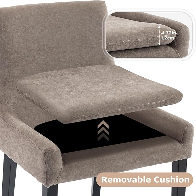 COLAMY Modern Dining Chairs Set of 6, Upholstered Corduroy Accent Side Leisure - Image 5